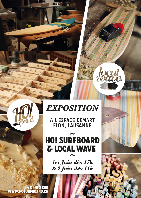 affiche expo de Ho! surfboard