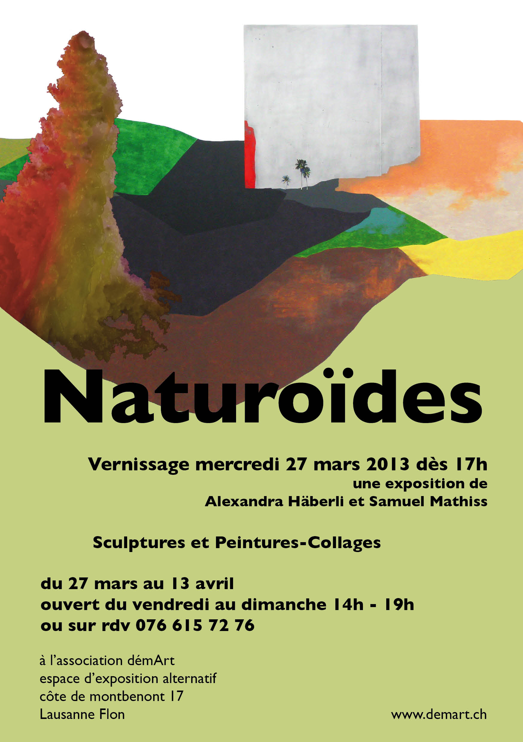 affiche expo &quot;naturoïdes&quot; de Alexandra Häberli et Samuel Mathiss
