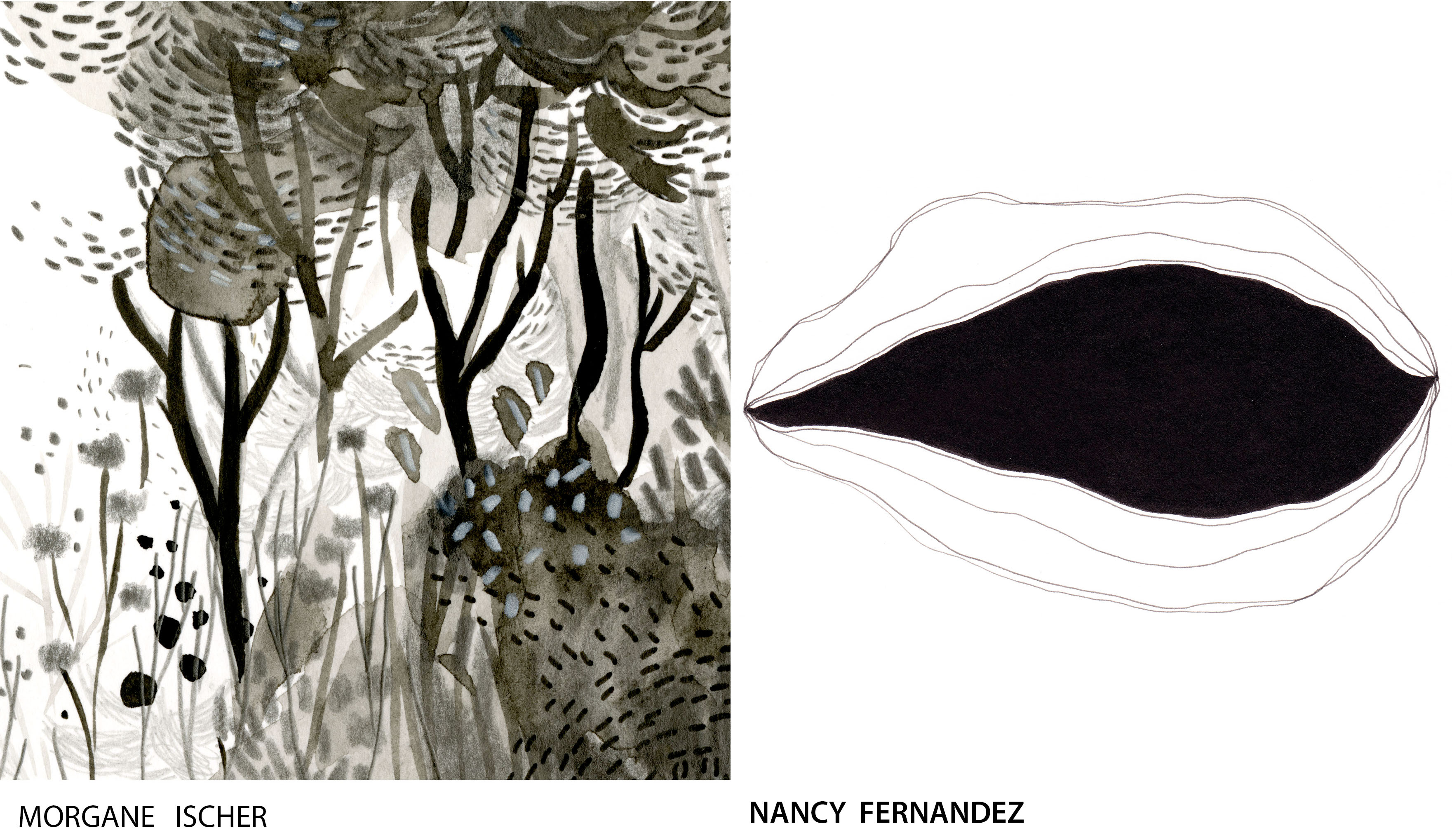 montage tableaux Nancy Fernandez et Morgane Ischer pour démart