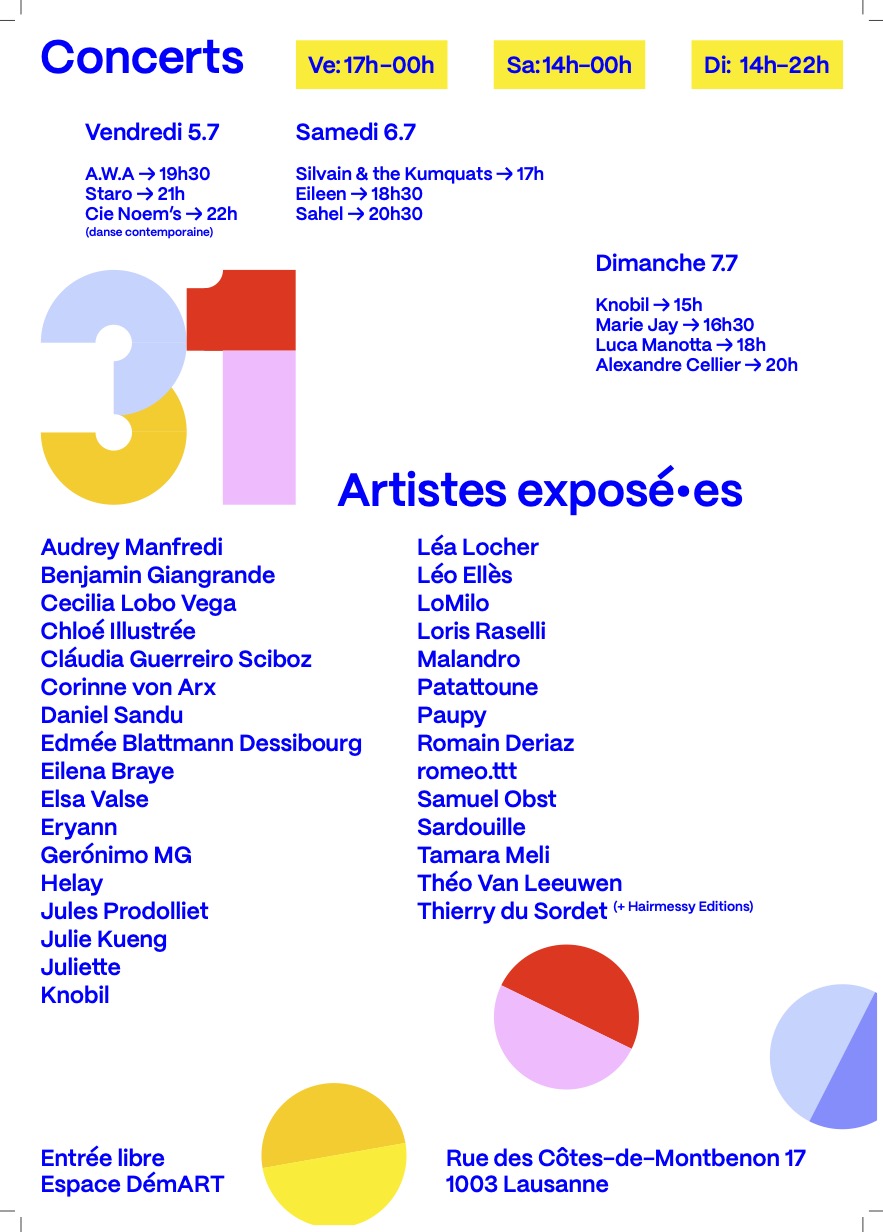 31 artistes exposés