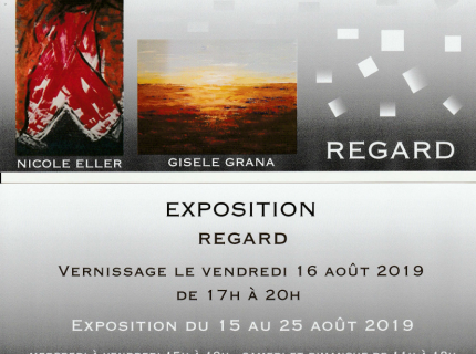 Affiche exposition: Regards de Nicole Eller et Gisele Grana