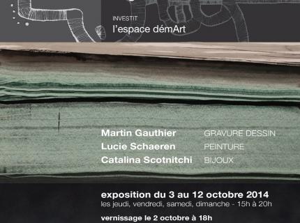 affiche &quot;le golden radiator studio&quot; Martin Gauthier, Lucie Schaeren, Catalina Scotnitchi